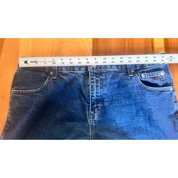 Harley Davidson Women’s Bootcut Jeans 16P Dark Wash Button And Zip Closure Logo - Picture 8 of 12